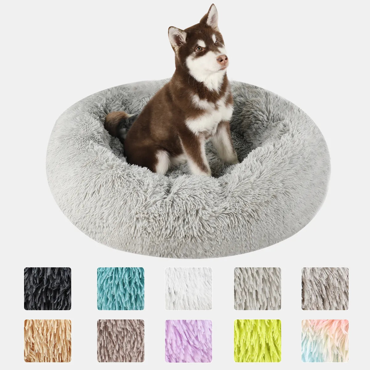 Plush Dog Donut Bed